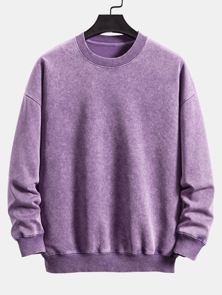 Daniël | Sweater met verwassen vintage-look en relaxte pasvorm