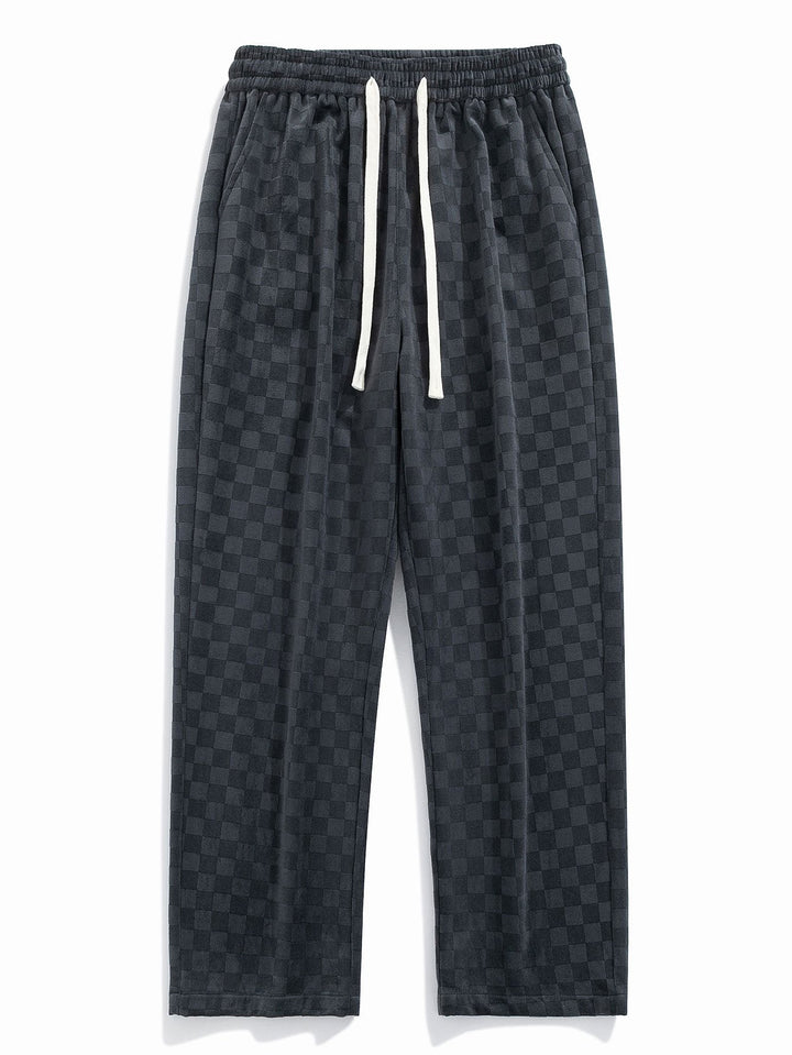Arne | Geblokte Broek Straight Leg
