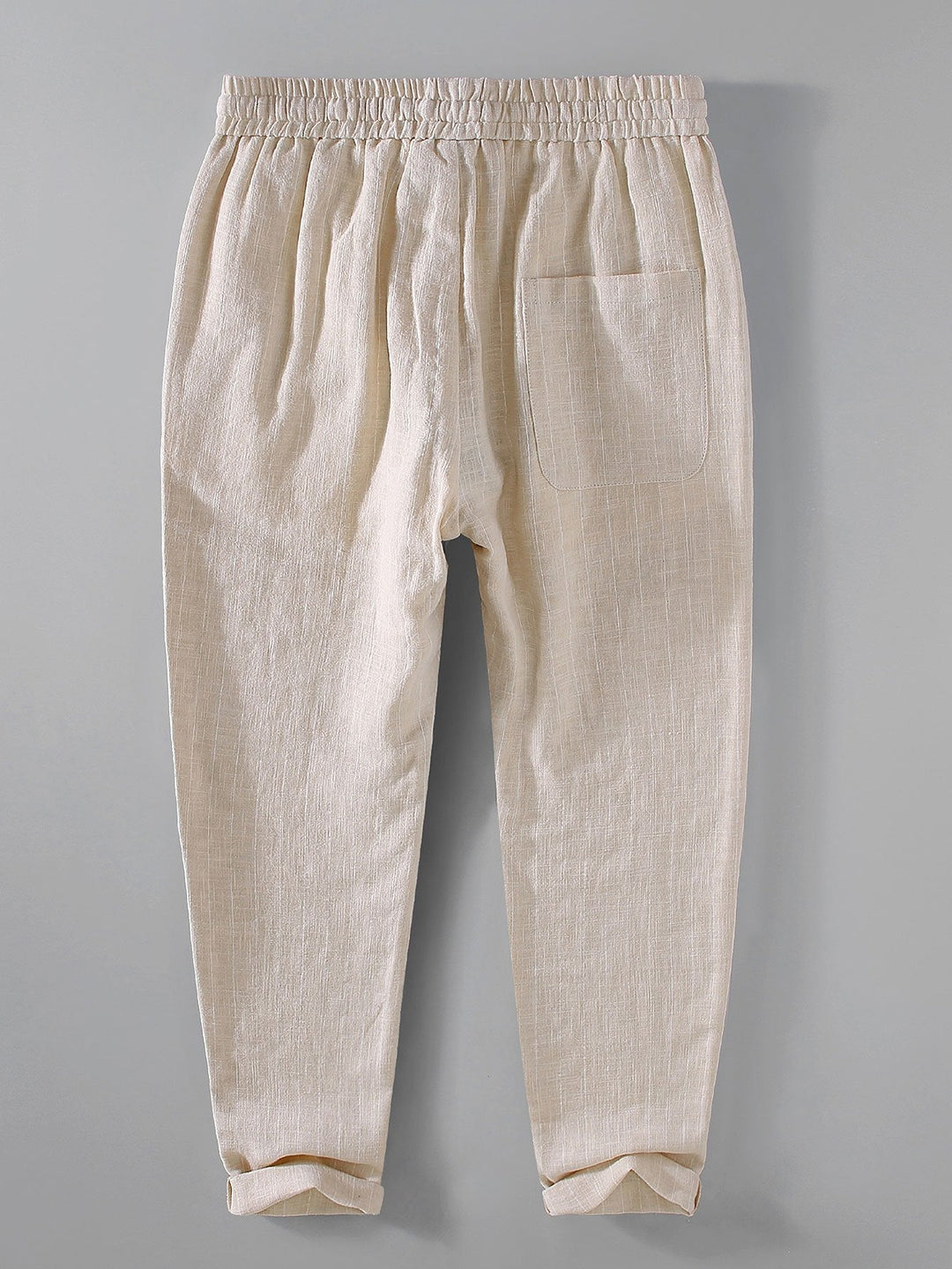 Joost | Gestreepte Linnen Cropped Broek