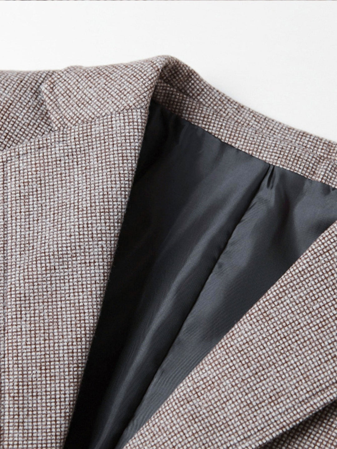 Ties | Blazer met fijne ruit in wollook
