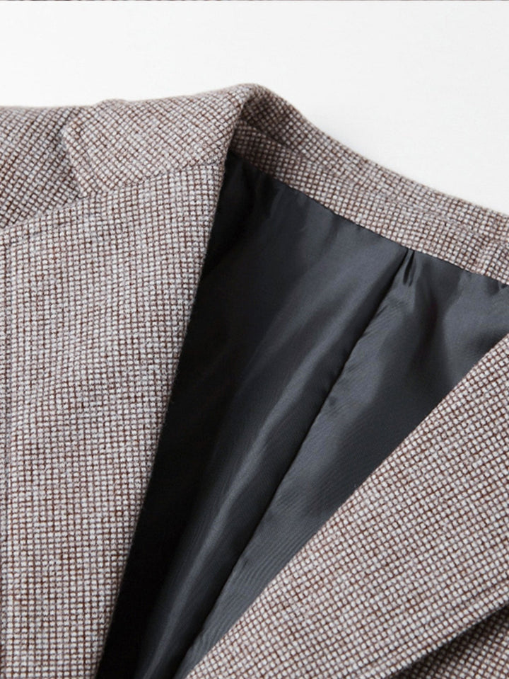 Ties | Blazer met fijne ruit in wollook