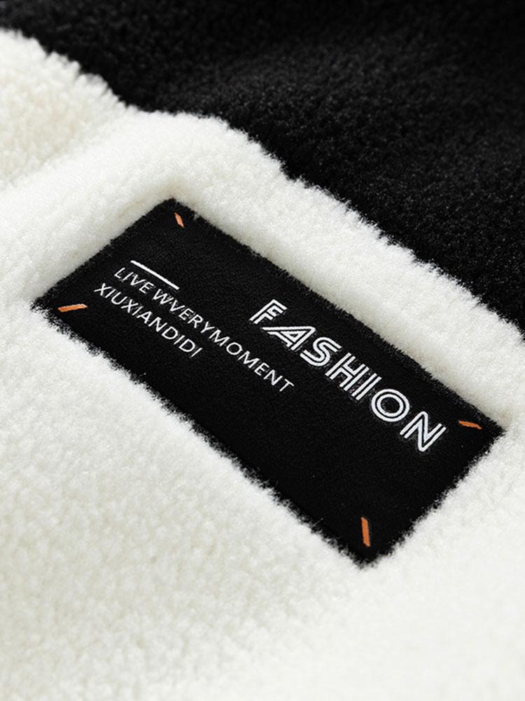 Sander | Teddyfleece jack met patchwork