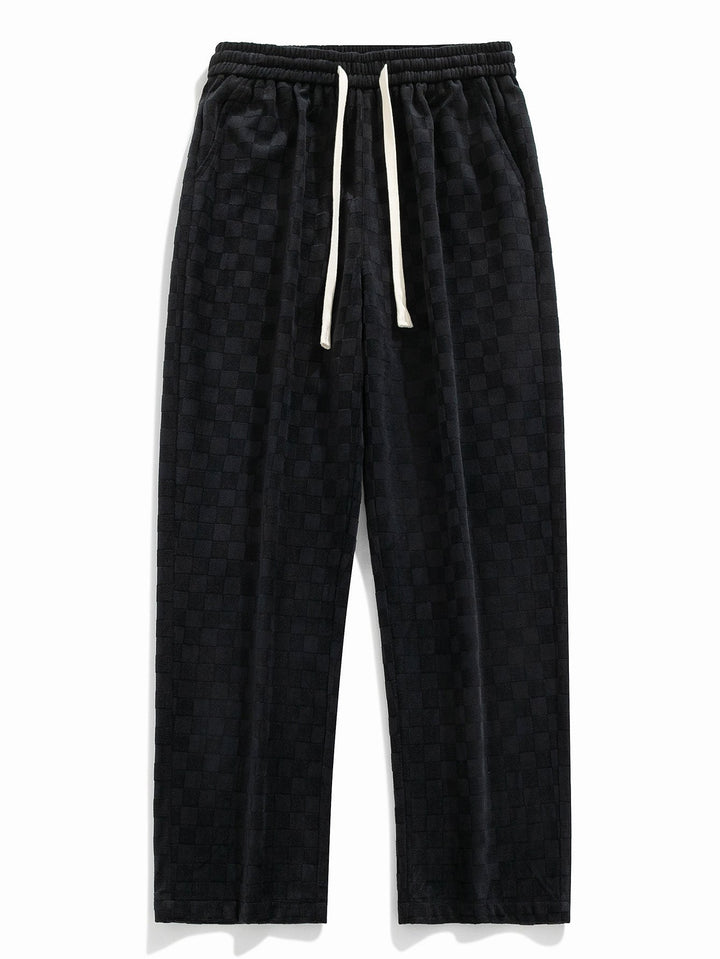 Arne | Geblokte Broek Straight Leg