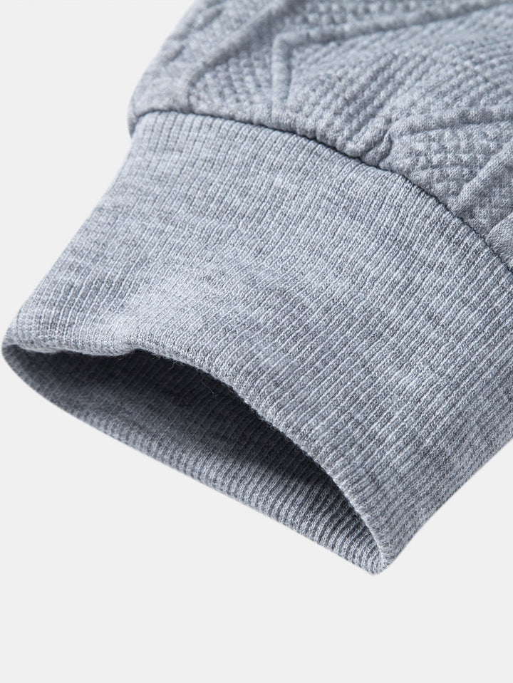 Lodewijk | Hoodie met geometrisch jacquarddessin en relaxte pasvorm