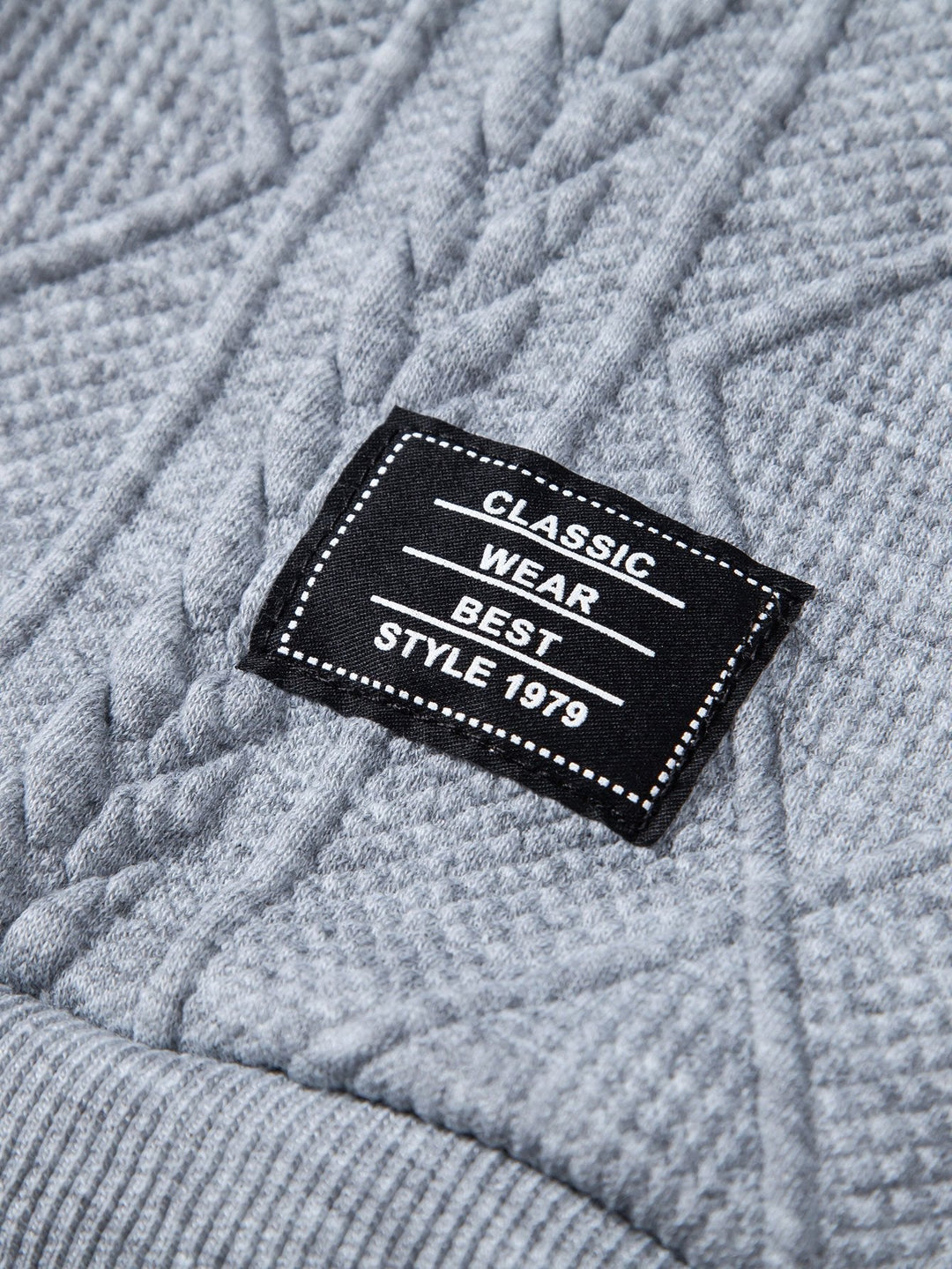 Lodewijk | Hoodie met geometrisch jacquarddessin en relaxte pasvorm