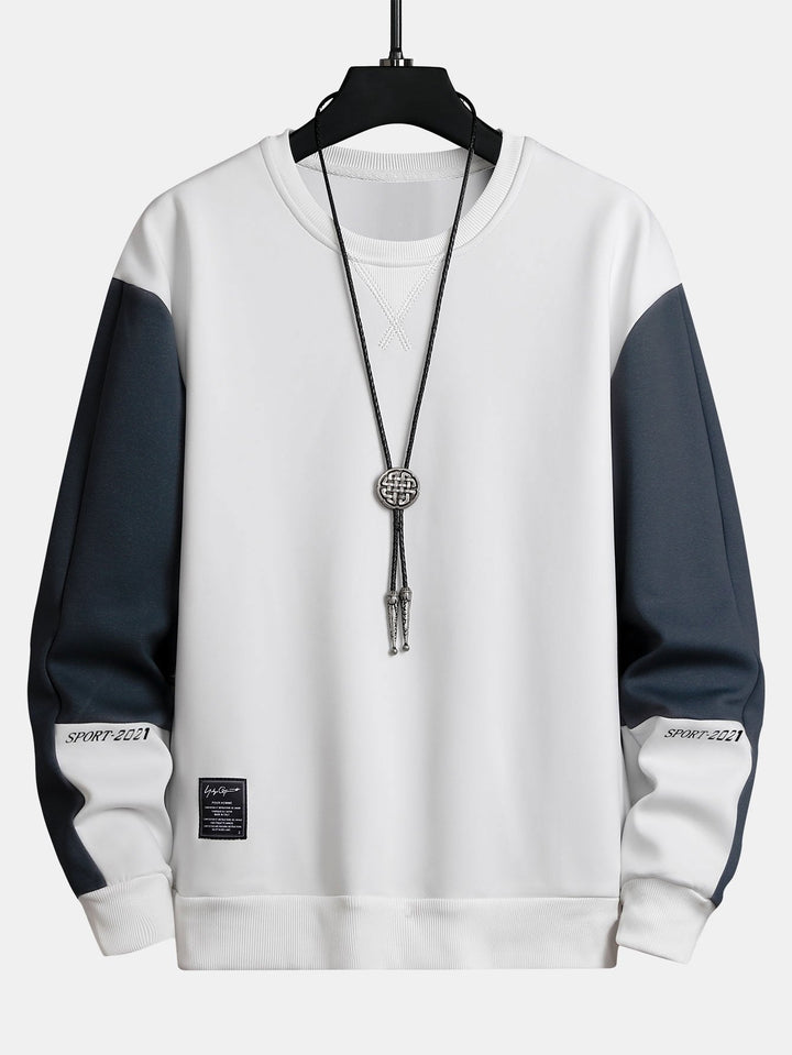 Bart | Sweater met kleurvlakken en ronde hals