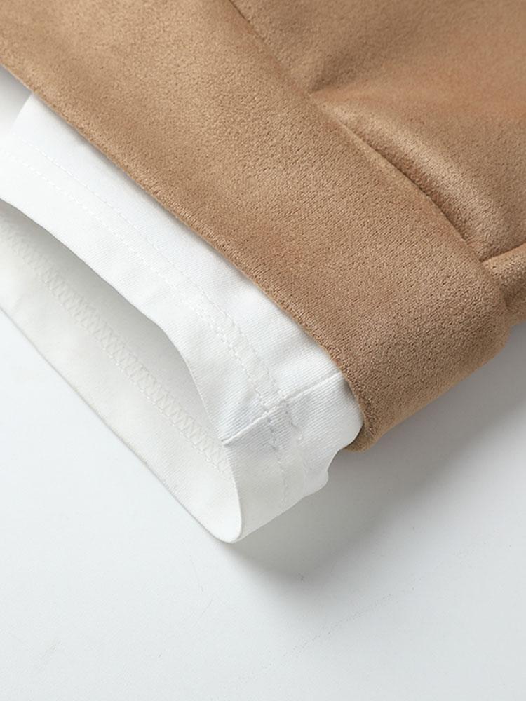 Alexander | 2-in-1 sweater in suèdelook met ronde hals