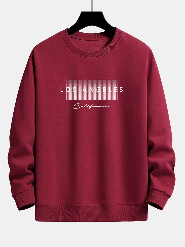 Rick | Sweater met Los Angeles-print met ruitmotief en relaxte pasvorm