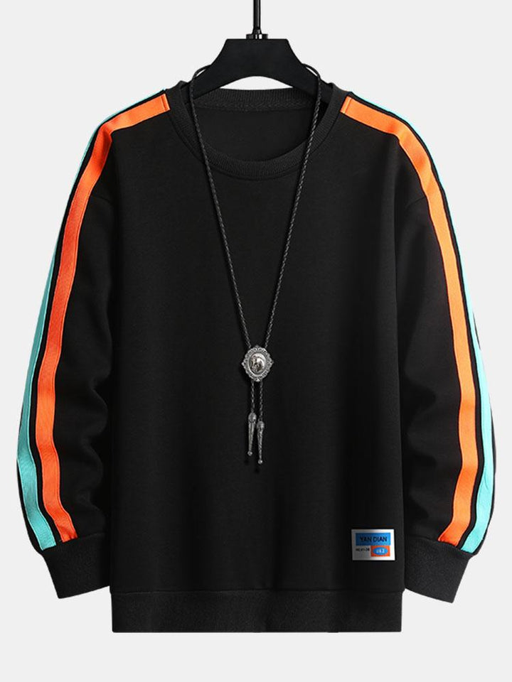 Benjamin | Sweater met contrastbanden en ronde hals