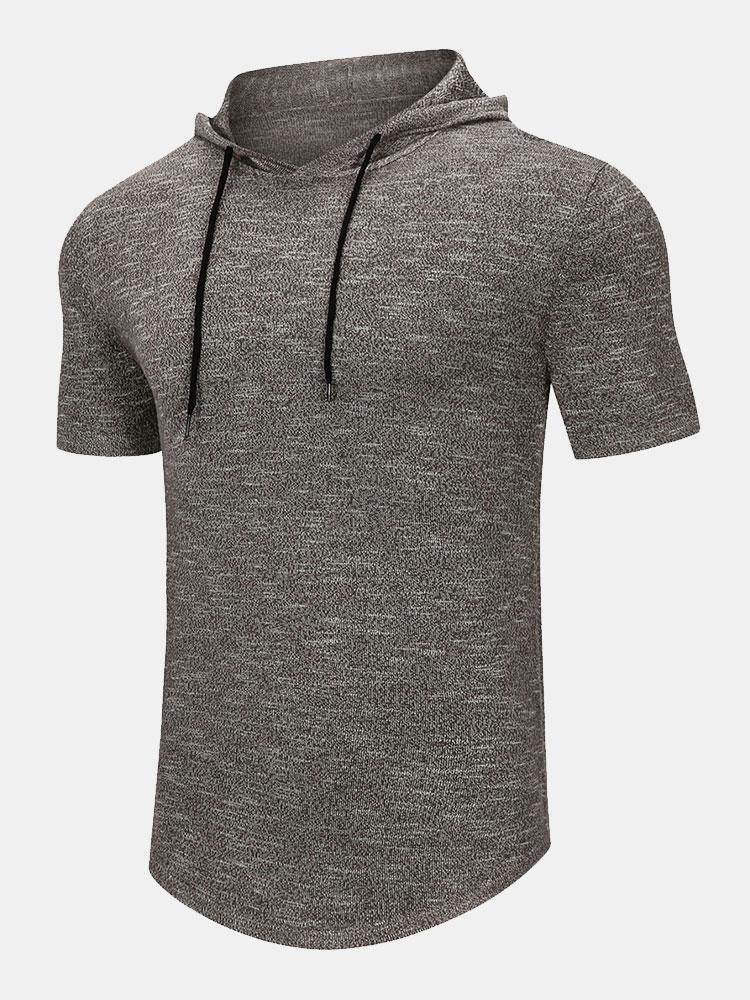 Eduard | Slim-fit gebreid T-shirt met capuchon