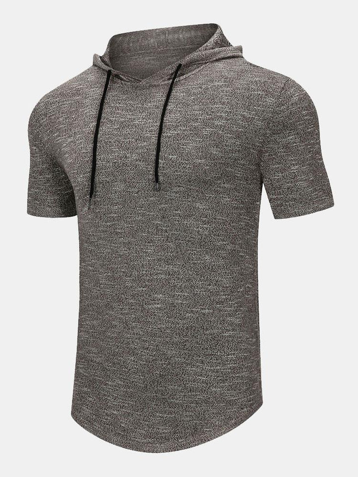 Eduard | Slim-fit gebreid T-shirt met capuchon
