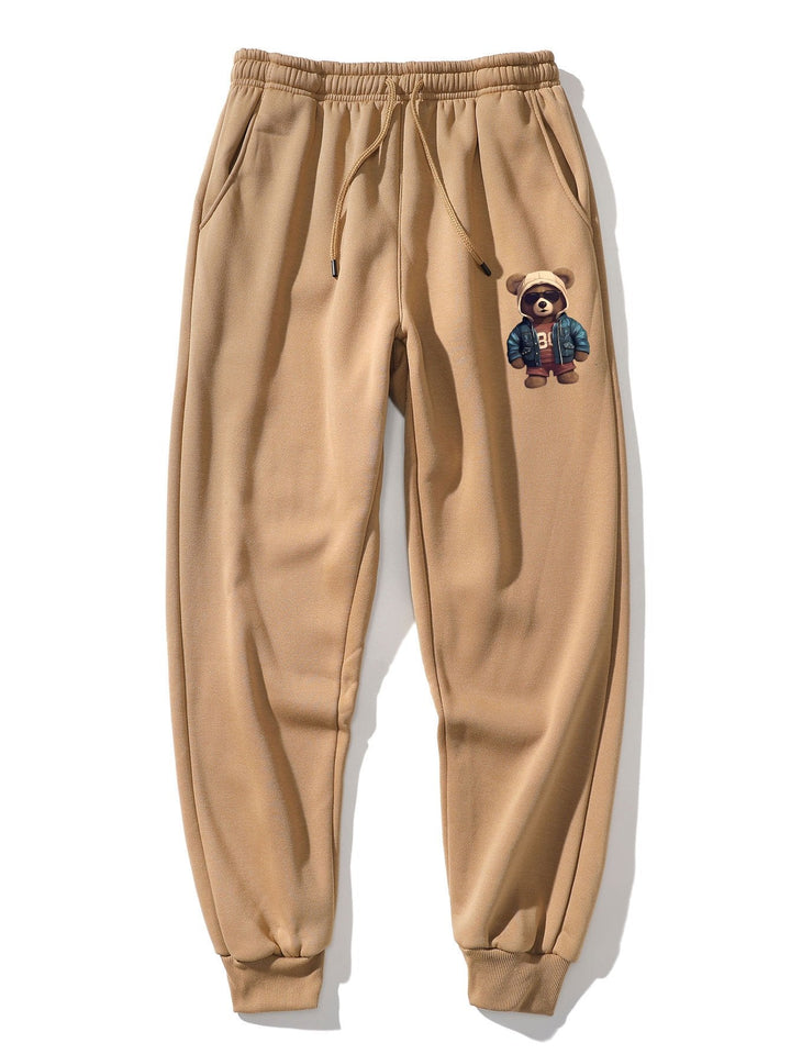 Michel | Joggingbroek met Beer in Leren Jack