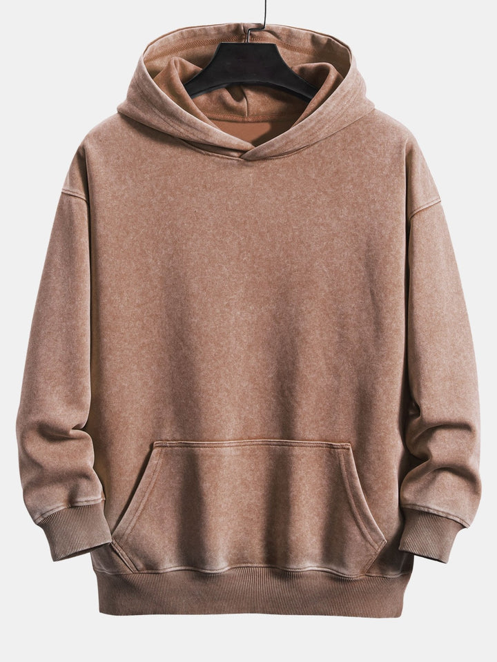 Stef | Hoodie met verwassen vintage-uitstraling en relaxte pasvorm