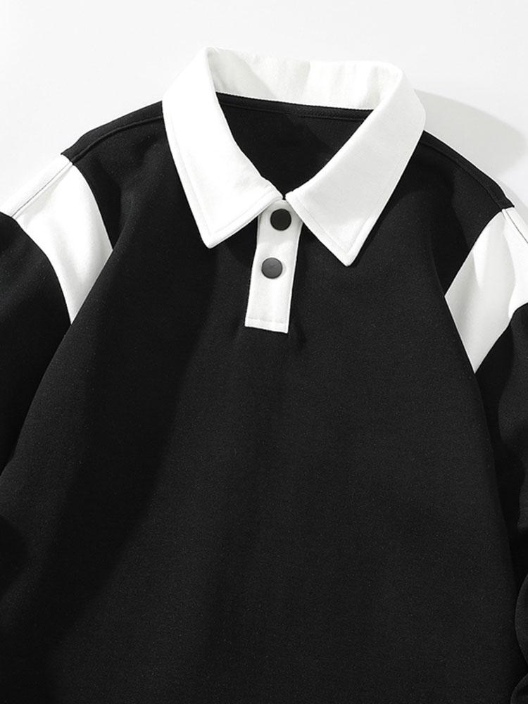 Tobias | Polosweater met contrastdetails