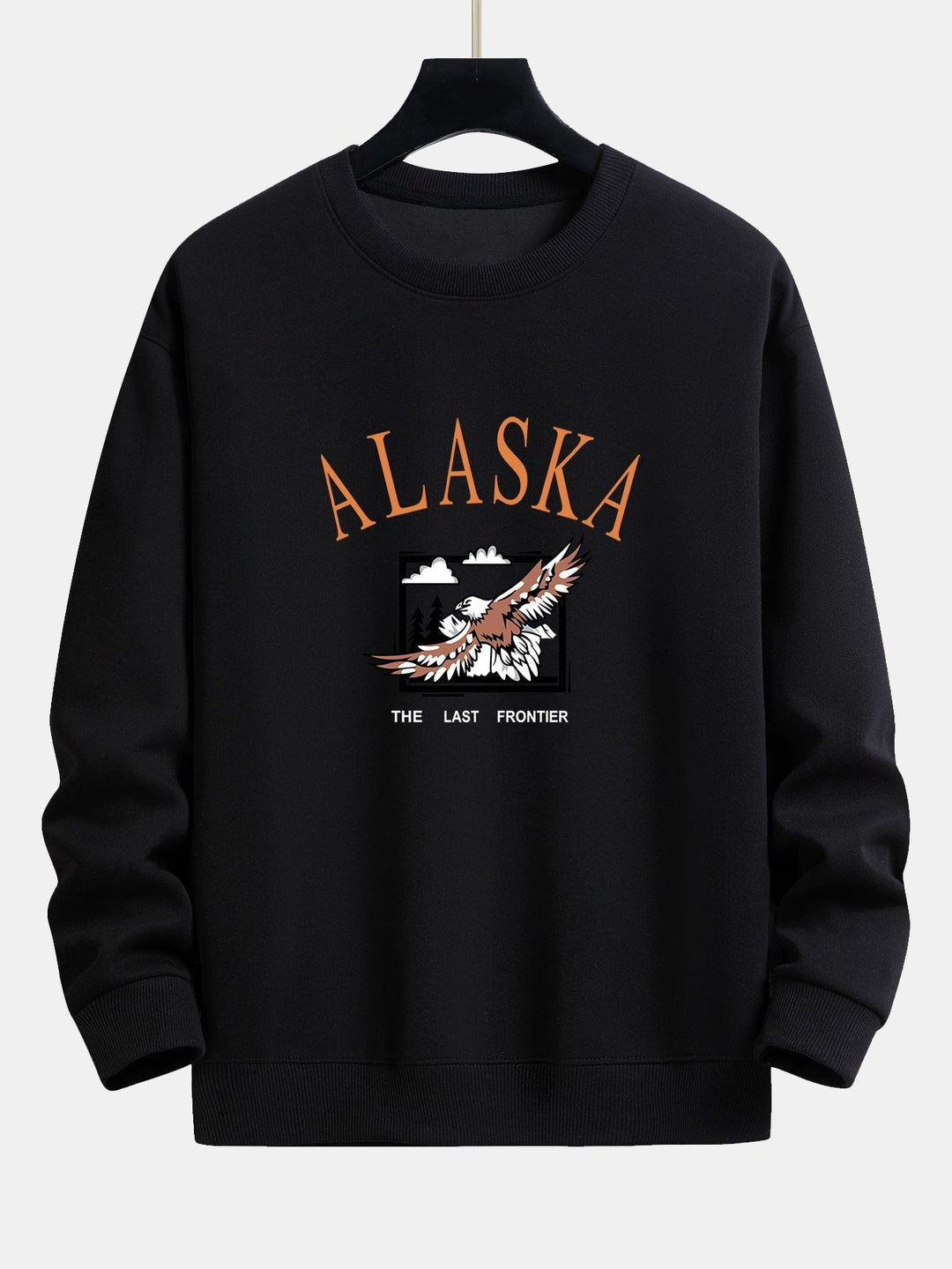 Sander | Sweater met Alaska- en adelaarprint en relaxte pasvorm