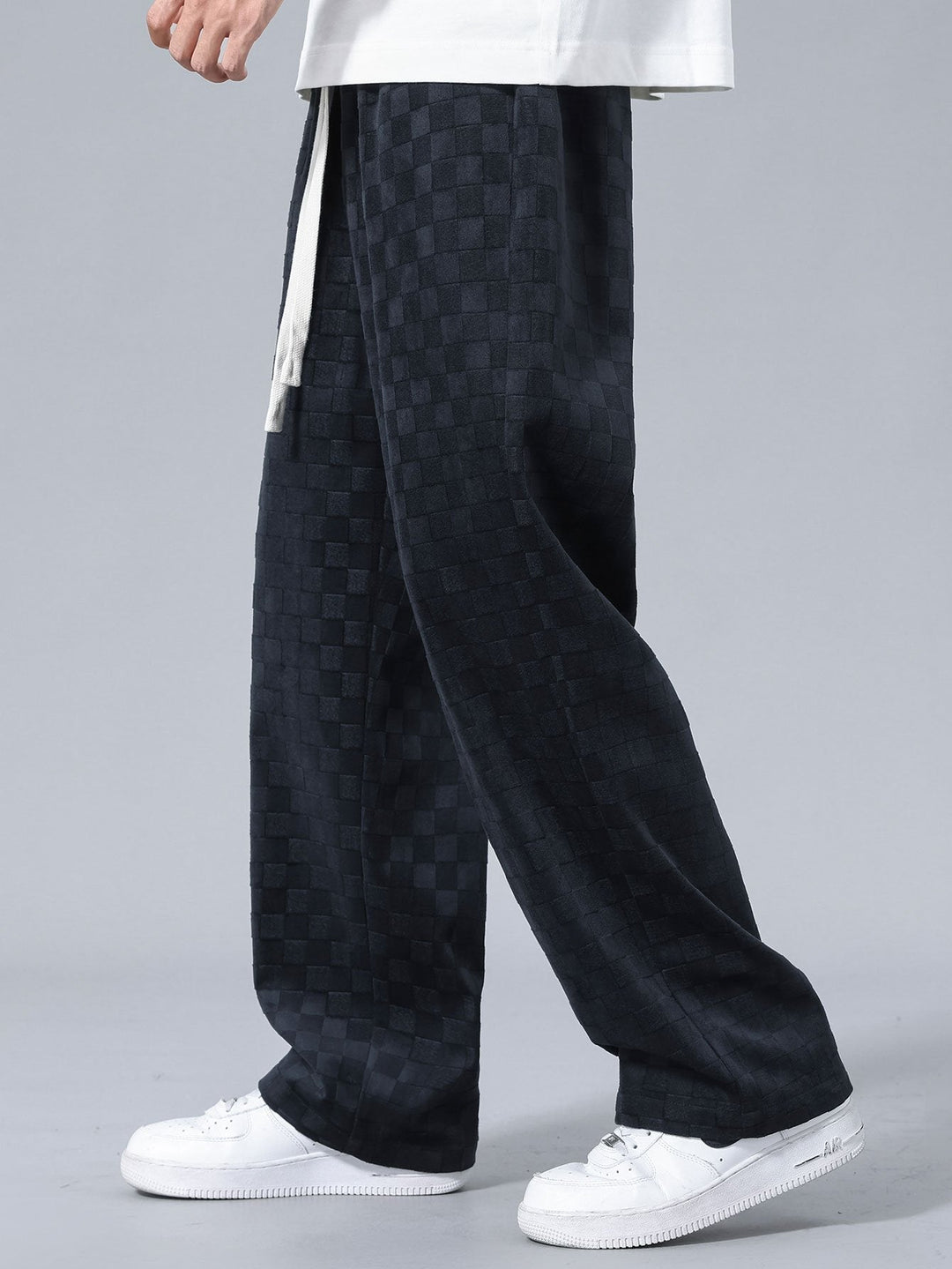 Arne | Geblokte Broek Straight Leg