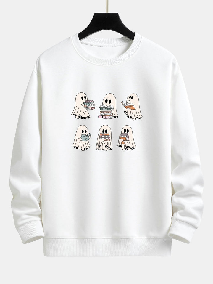 Gijs | Sweater met lezend spookje en relaxte pasvorm