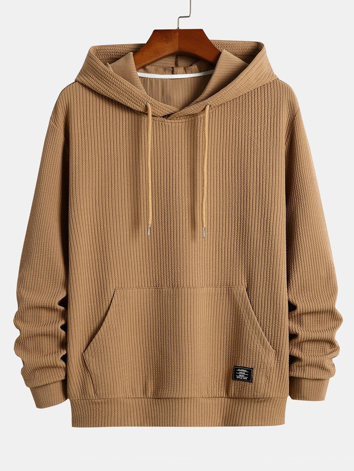Cornelis | Basic hoodie met ribstructuur