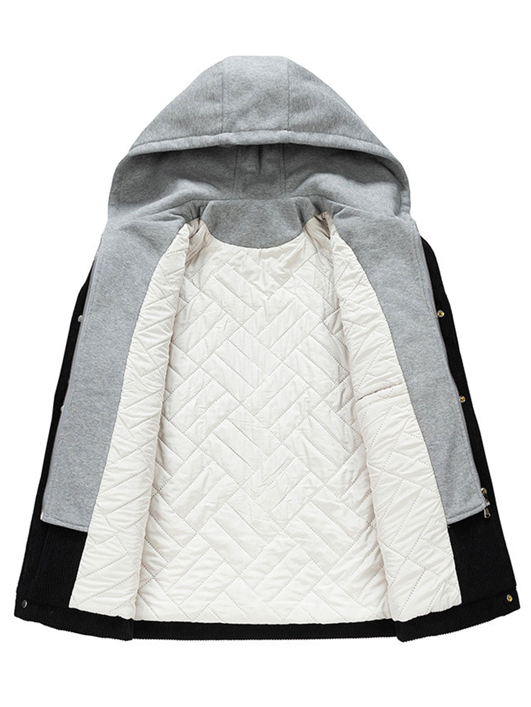 Noah | Gewatteerde corduroy jas met capuchon