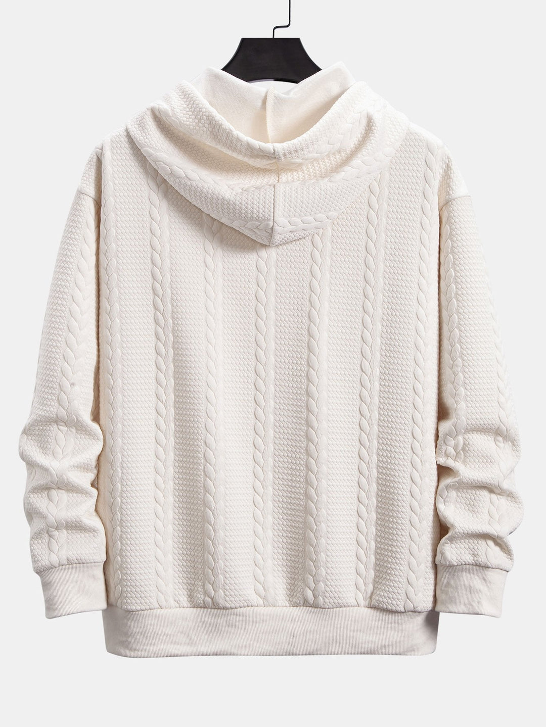 Ties | Hoodie met jacquarddessin, tarwemotief en relaxte pasvorm