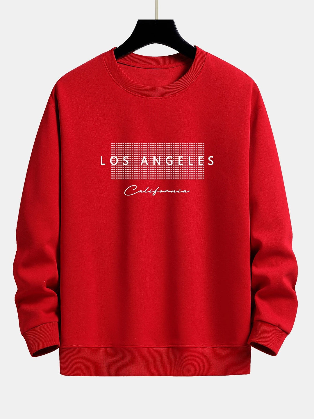 Rick | Sweater met Los Angeles-print met ruitmotief en relaxte pasvorm