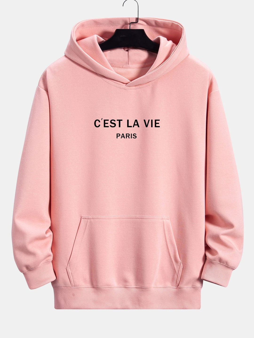 Mick | Hoodie met Parijsprint en relaxte pasvorm