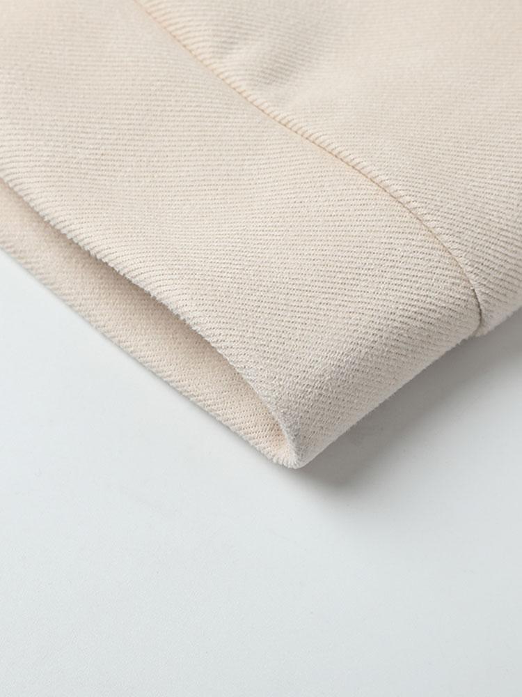 Sjoerd | Sweater in suèdelook met tekstopdruk