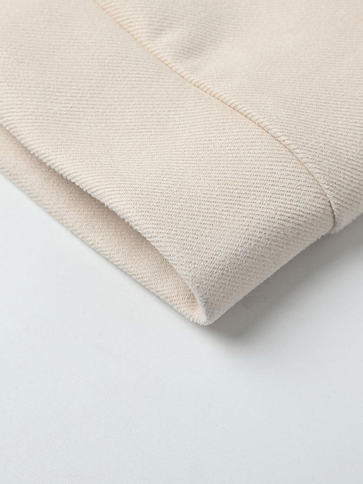 Sjoerd | Sweater in suèdelook met tekstopdruk