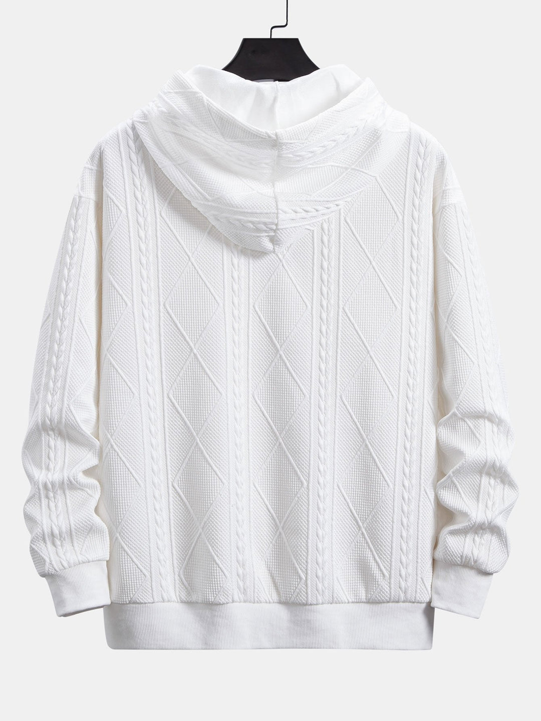 Lodewijk | Hoodie met geometrisch jacquarddessin en relaxte pasvorm