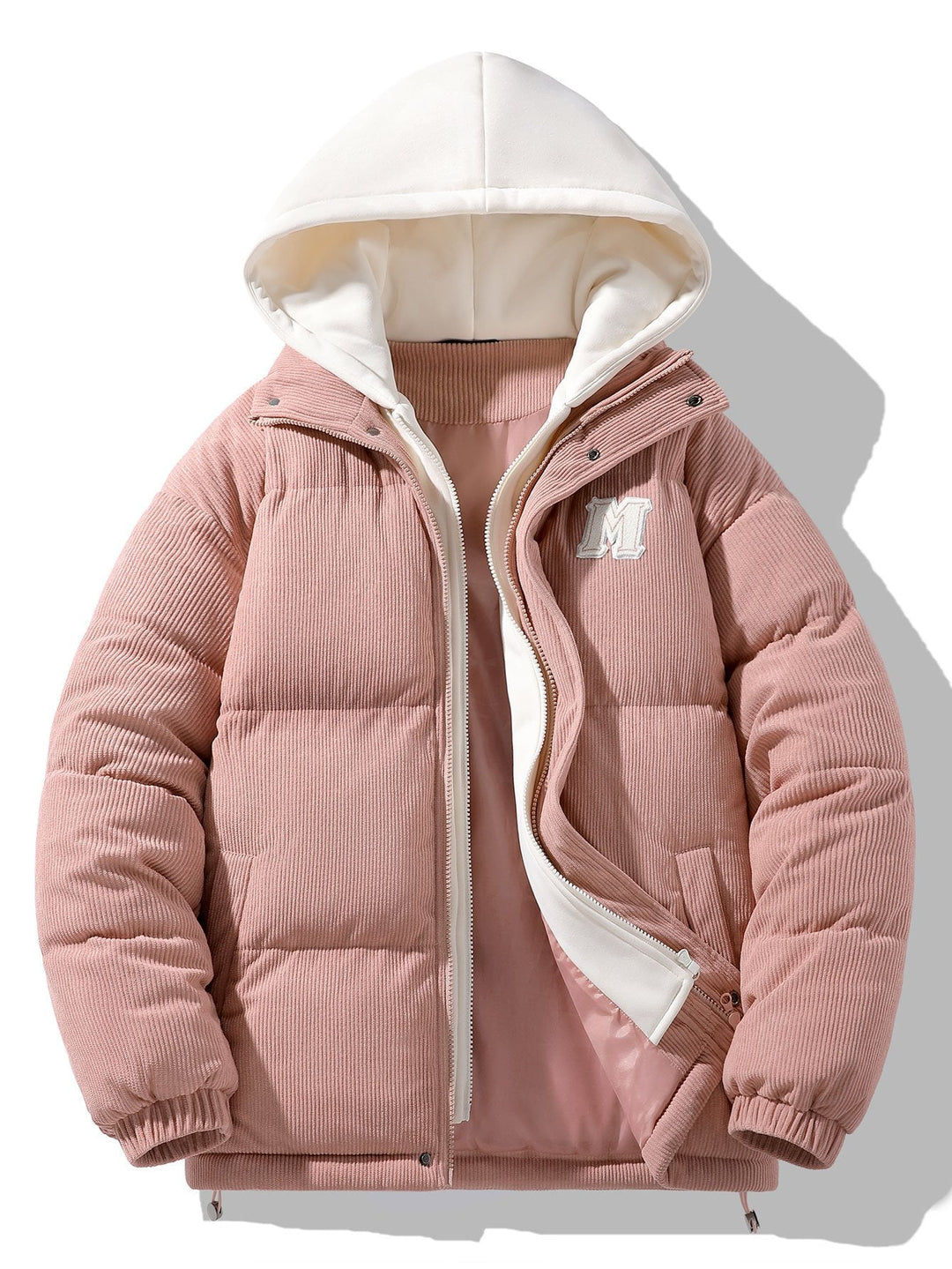Cornelis | Corduroy puffer jas met capuchon