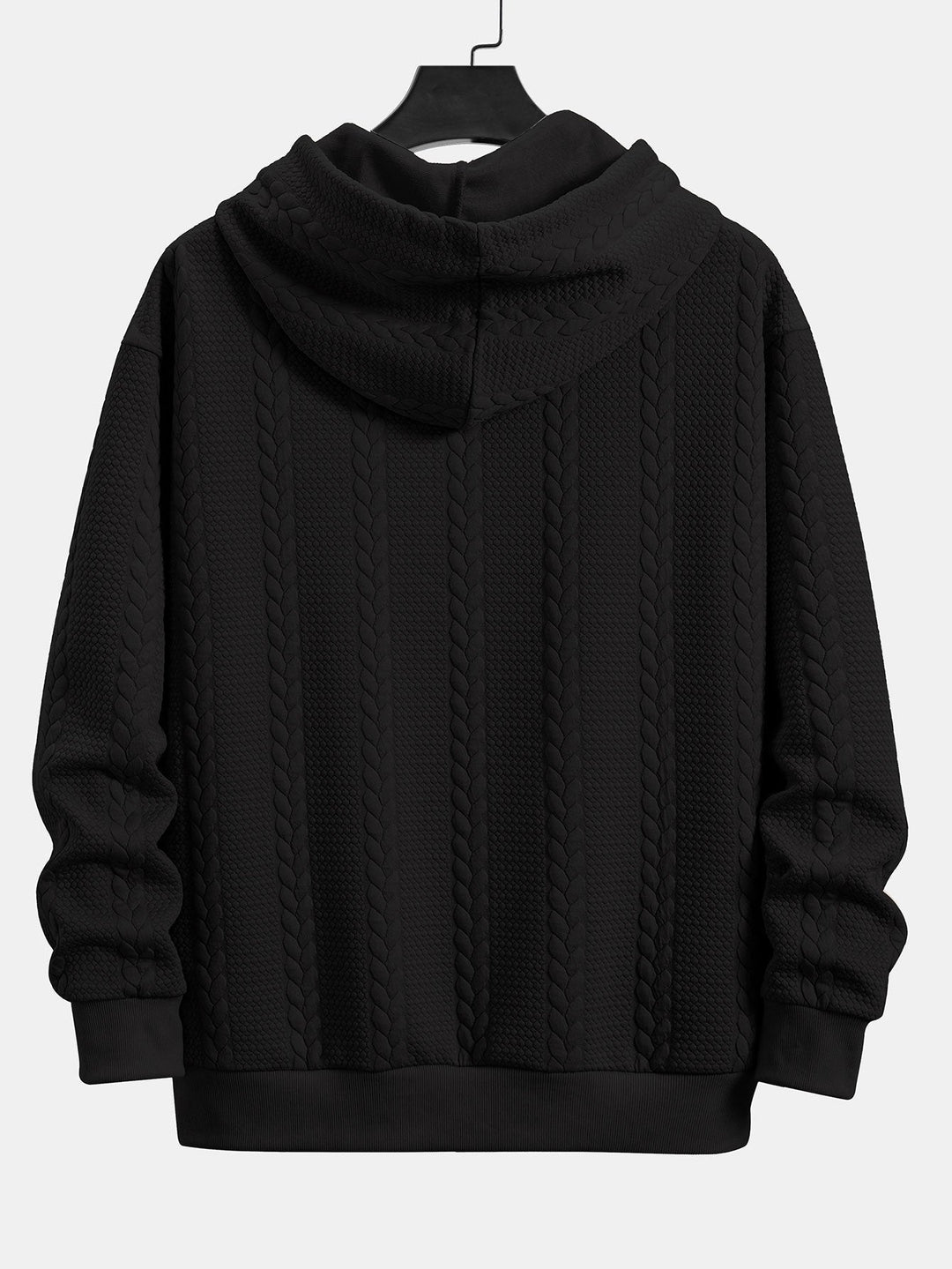 Ties | Hoodie met jacquarddessin, tarwemotief en relaxte pasvorm