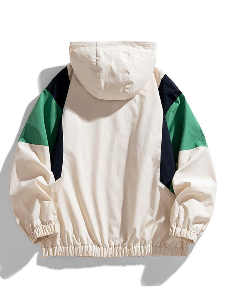 Bob | Windjack met colour-block design en capuchon