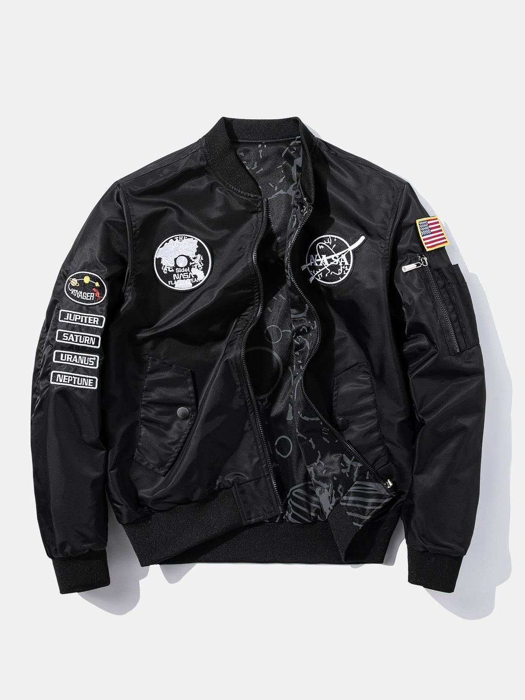 Siebe | Omkeerbaar bomber jack met nasa-patch