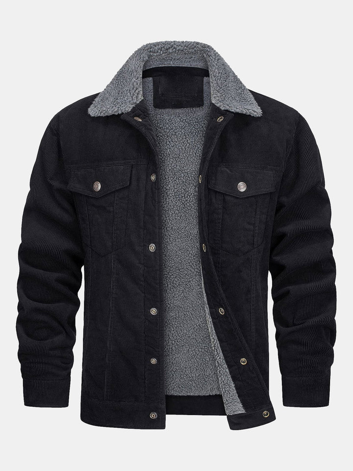 Bram | Corduroy jack met warme teddyvoering