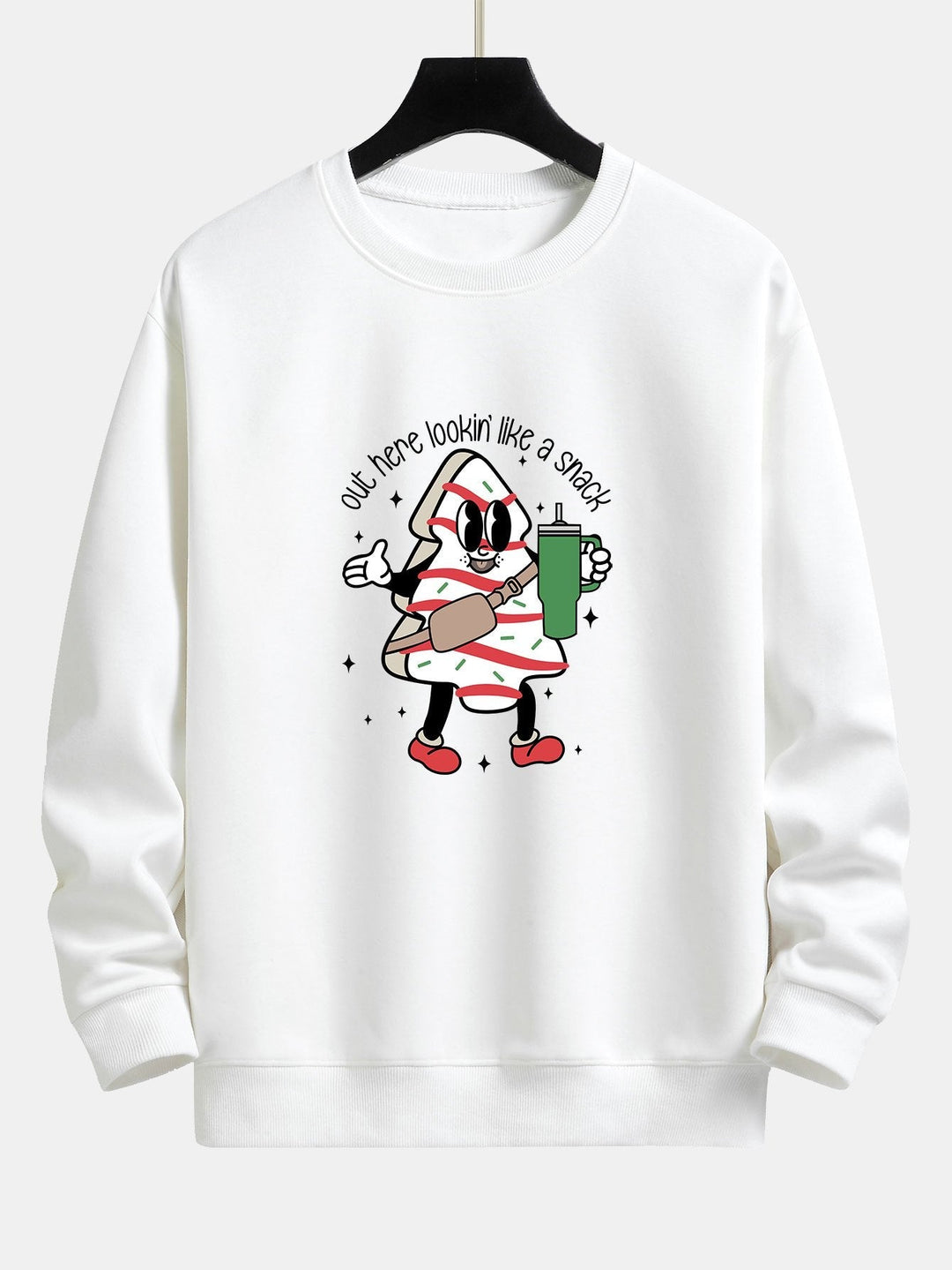 Dirk | Kerstsweater met koekmannetjesprint en relaxte pasvorm