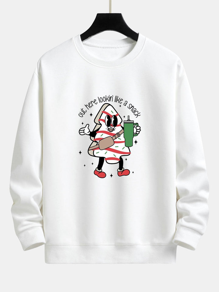 Dirk | Kerstsweater met koekmannetjesprint en relaxte pasvorm