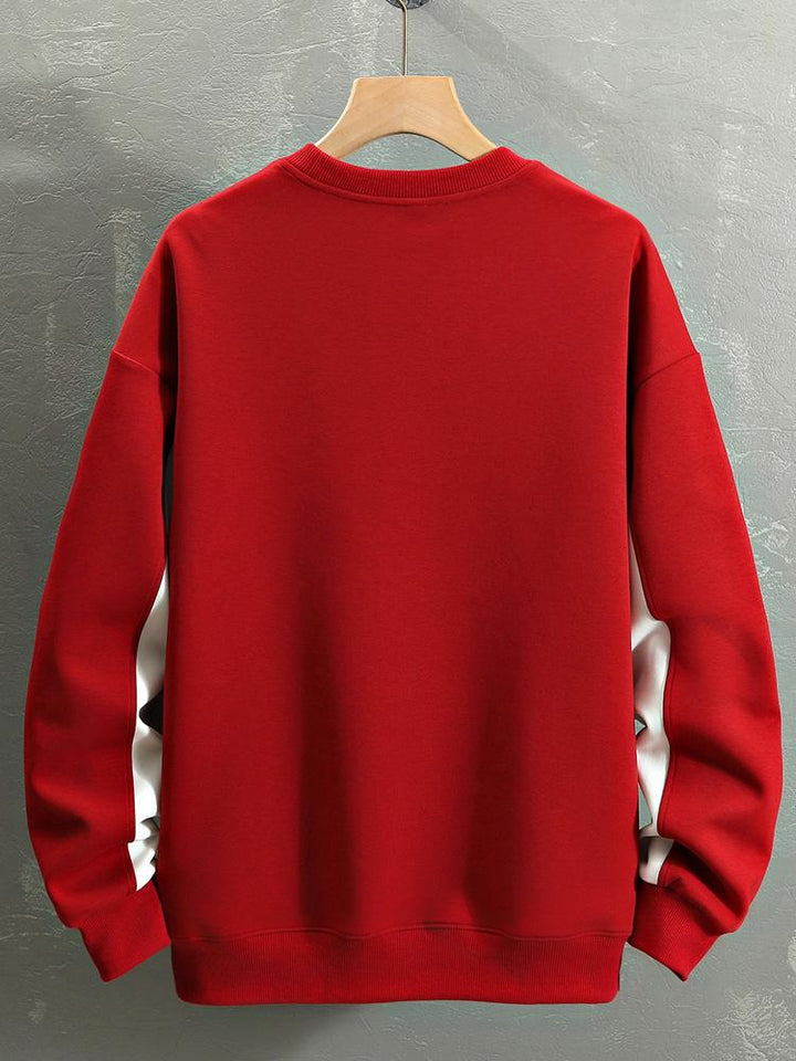 Hugo | Oversized sweater met tekstopdruk en kleurvlakken