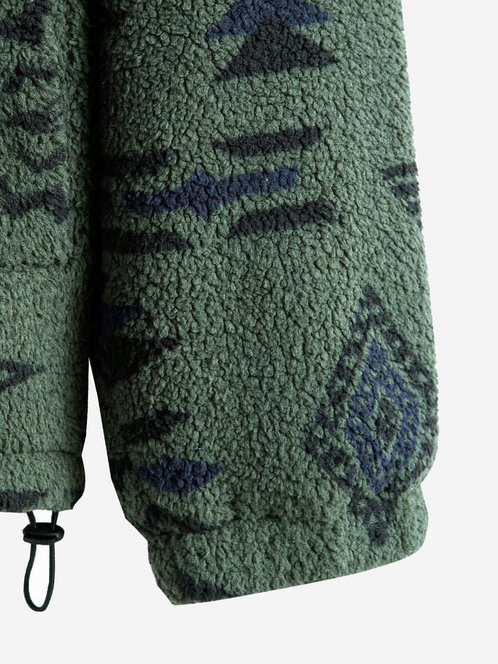 Floris | Teddyfleece jas met azteekse print