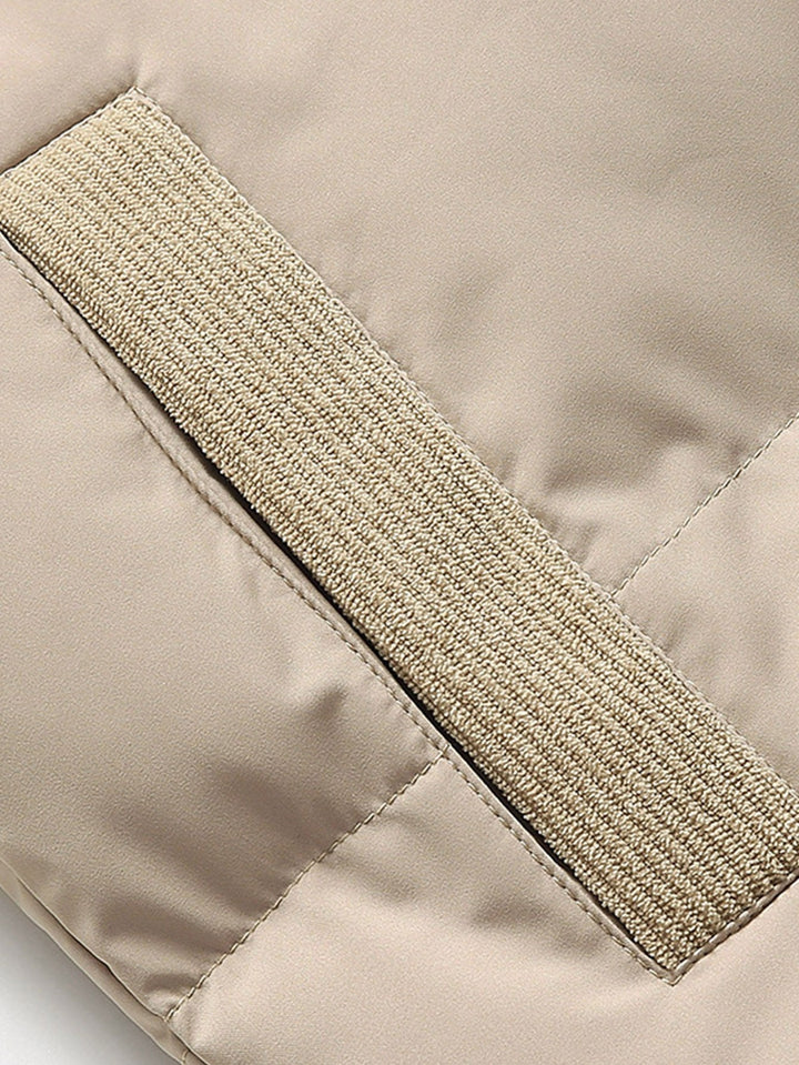 Boris | Corduroy puffer jack met patchwork