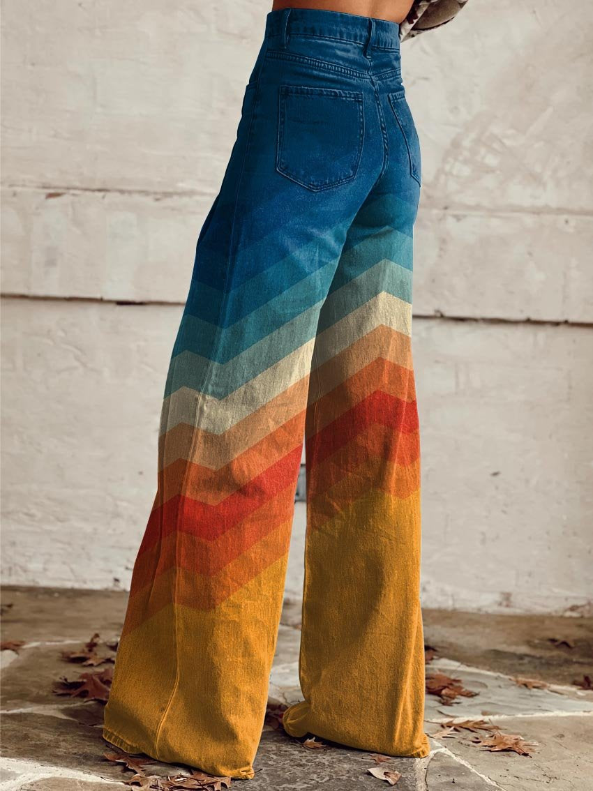 Sanne | Retro zigzag broek