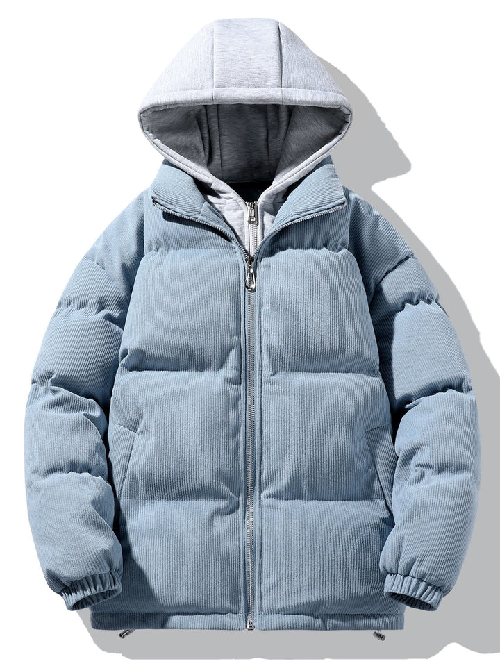 Lucas | 2-in-1 puffer jas met corduroy capuchon