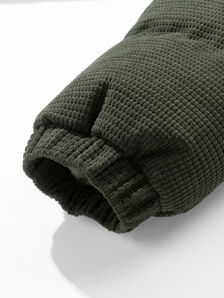 Michael | Corduroy puffer jas met capuchon