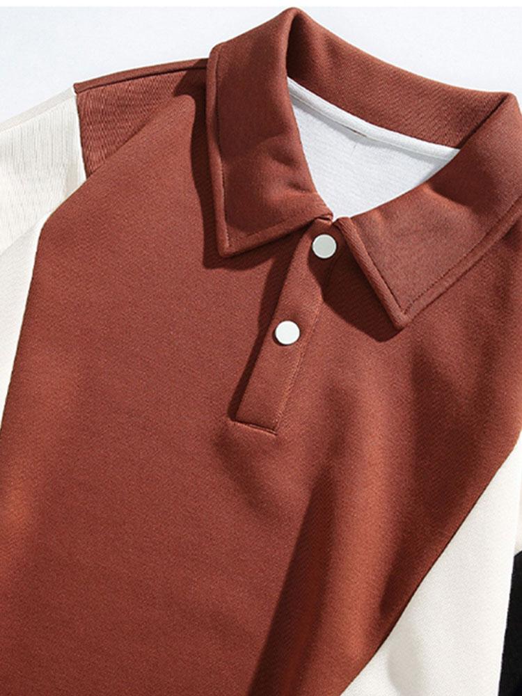Pim | Polosweater met kleurvlakken en relaxte pasvorm