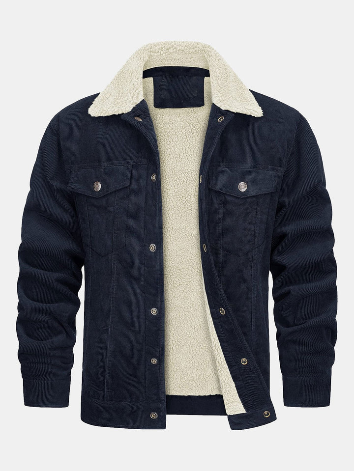 Bram | Corduroy jack met warme teddyvoering