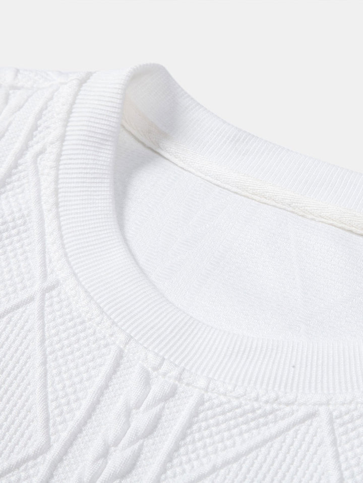 Wout | Sweater met geometrisch jacquarddessin en relaxte pasvorm