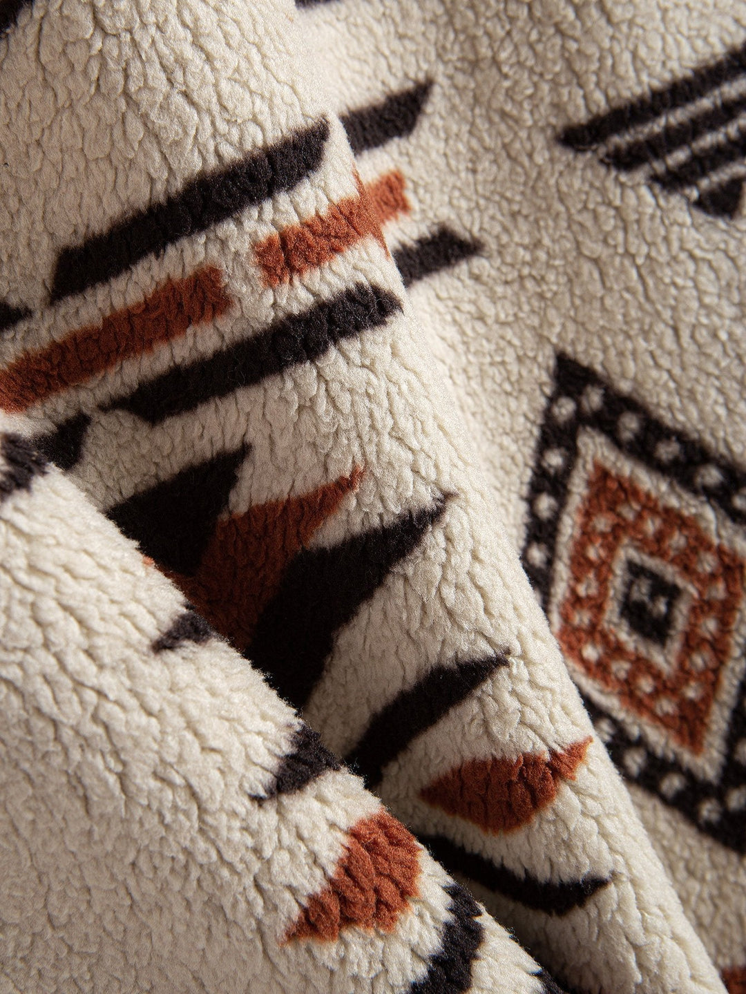 Floris | Teddyfleece jas met azteekse print