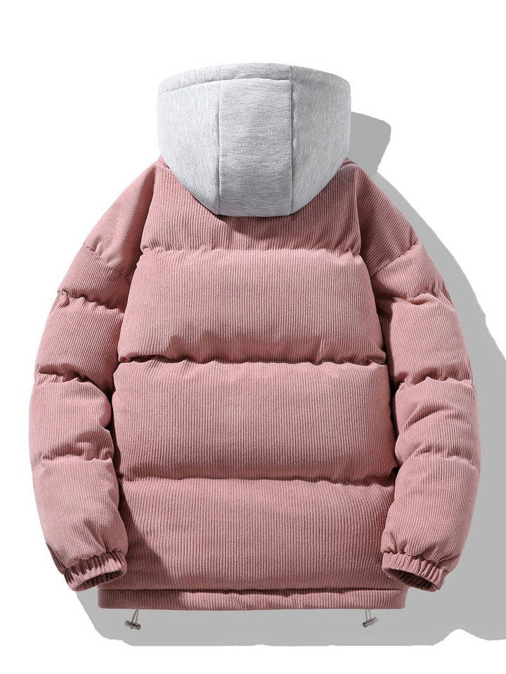 Lucas | 2-in-1 puffer jas met corduroy capuchon
