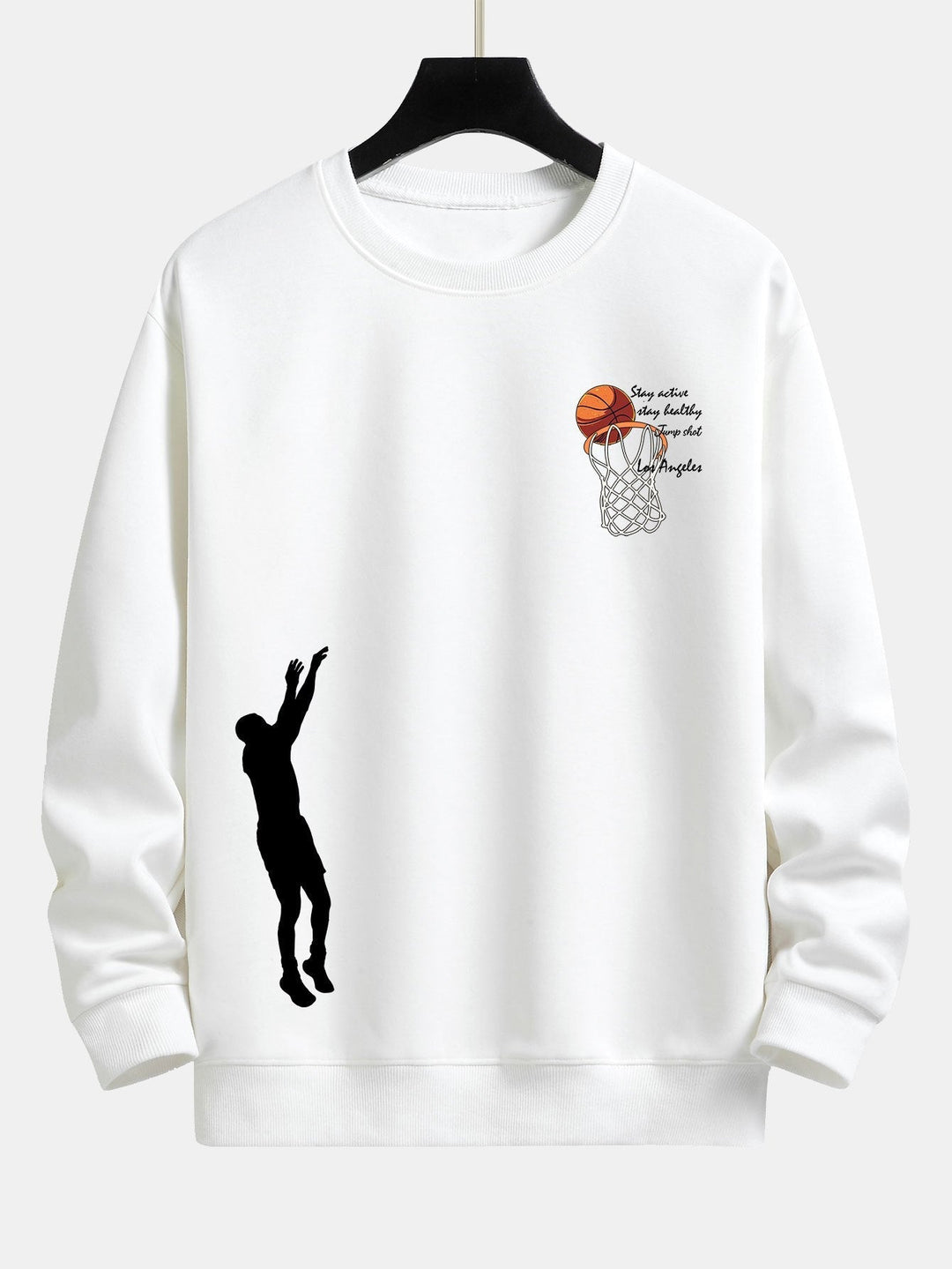 Pepijn | Sweater met basketbalprint en relaxte pasvorm