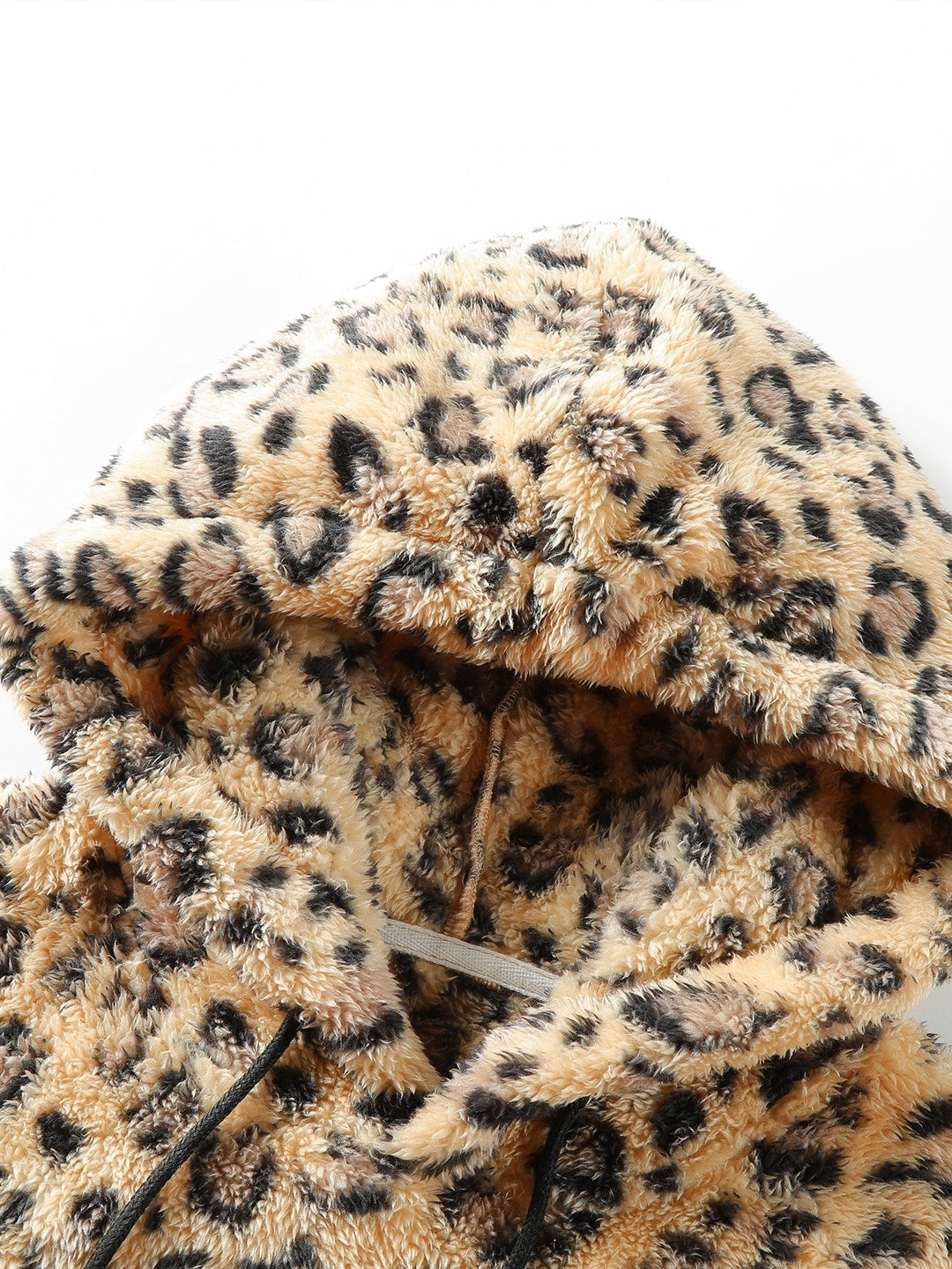 Robbert | Hoodie van imitatiebont met luipaardprint