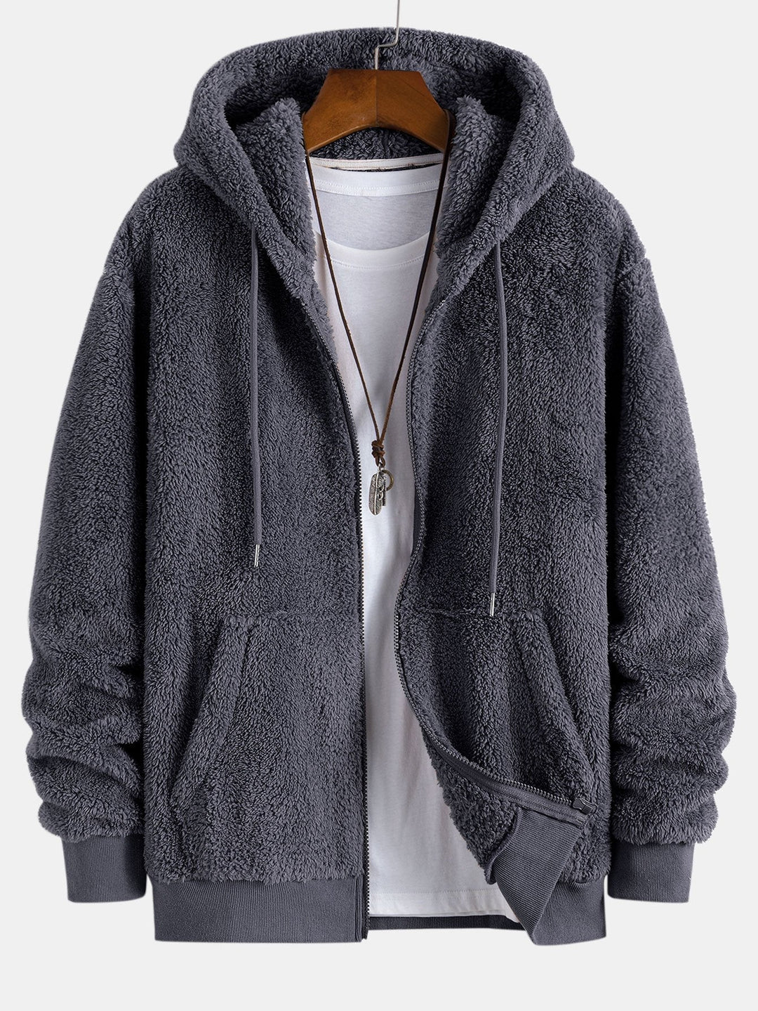Otis | Basic teddyhoodie met ritssluiting